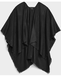 Simon's - Fringed Edge Ruana - Lyst
