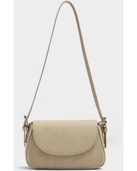 Simon's - Small Neutral Minimalist Faux Suede Bag - Lyst