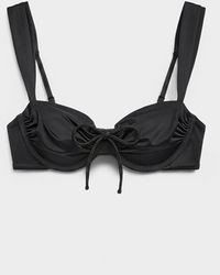 Simon's - Ruched Bow Balconette - Lyst