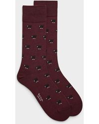 Paul Smith - Little Cat Burgundy Socks - Lyst