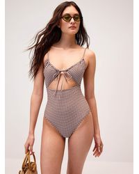 Simon's - Gingham Cutout One - Lyst