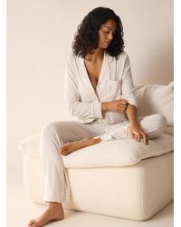 Miiyu - Plain Flowy Piped Pyjama Set - Lyst