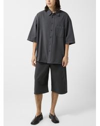 Lemaire - Carbon Blue Twisted Cotton Bermuda Short - Lyst