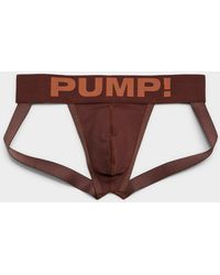 Pump! - Brown Ribbed Jockstrap Nylon - Lyst