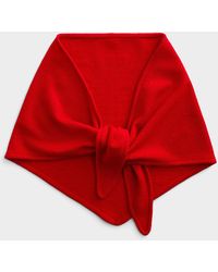 Simon's - Pure Wool Solid Triangular Scarf - Lyst