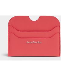 Acne Studios - Embossed Signature Plain Leather Card Case - Lyst