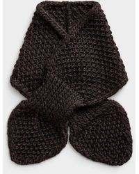 Simon's - Cozy Knit Small Tie Scarf Exclusive Collection From Italy - Lyst