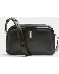 BOSS - Ariell Structured Leather Crossbody Bag - Lyst