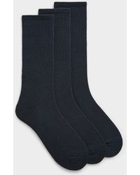 Le 31 - Solid Organic Cotton Blend Socks 3 - Lyst