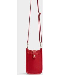 Simon's - Topstitched Pebbled Leather Phone Clutch Exclusive Collection From Italy - Lyst