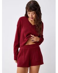 Miiyu - Waffled Patch Pockets Lounge Short - Lyst
