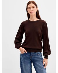Kaffe - Pleated Sleeves Fine - Lyst