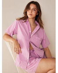 Tekla - Striped Organic Cotton Poplin Lounge Shirt - Lyst