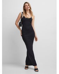 Icône - Soft Microfibre Long Fitted Dress - Lyst