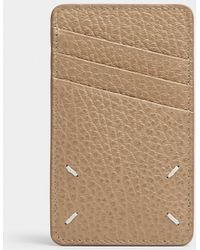 Maison Margiela - Topstitched Details Leather Vertical Card Case - Lyst