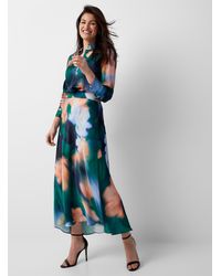Inwear - Faded Garden Long Silky Skirt - Lyst