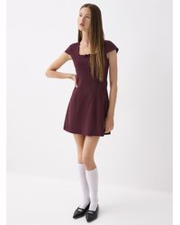 Twik - Small Velvet Bow Minidress - Lyst