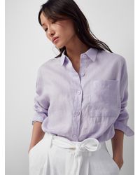 Contemporaine - Patch Pocket Organic Linen Shirt - Lyst