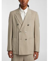 Ami Paris - Double Breasted Twill Jacket - Lyst