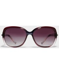 Simon's - Margot Polarized Oversized Rhinestone Sunglasses - Lyst