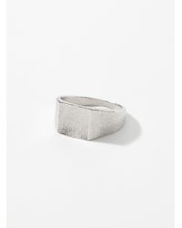 FIVE STUDIOS - Subtle Texture Signet Ring - Lyst