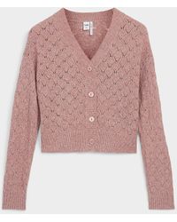 Twik - Plush Pointelle Knit Cardigan - Lyst