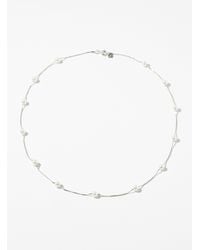 Simon's - Pearly Bead Silver Chain - Lyst