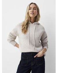 Contemporaine - Touch Of Wool Hooded Sweater - Lyst