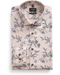 Olymp - Hatched Flower Shirt Slim Fit - Lyst
