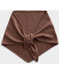 Simon's - Pure Wool Solid Triangular Scarf - Lyst