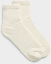 Simon's - Solid Colour Ankle Socks - Lyst