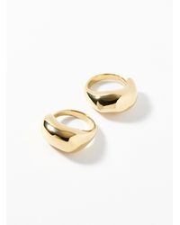 Pilgrim - Solid Dome Adjustable Rings Set Of 2 - Lyst