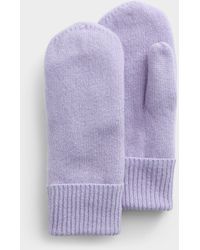 Simon's - Solid Knit Mittens Responsible Wool - Lyst