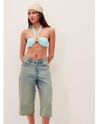Simon's - Resin Hibiscus Halter Bandeau Bikini Top - Lyst