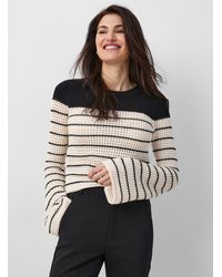 Inwear - Malone Openwork And Stripes Sweater - Lyst
