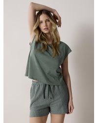 Miiyu - Soft Linen And Organic Cotton Lounge Short - Lyst