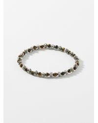 Le 31 - Black Bead And Grooved Cross Bracelet - Lyst