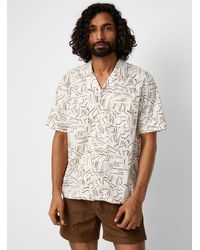 Frank And Oak - Cloud Abstract Camp Shirt - Lyst