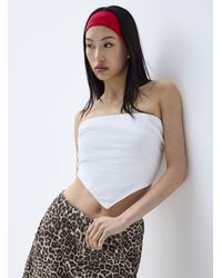 Twik - Touch Of Linen Scarf Tube Top - Lyst