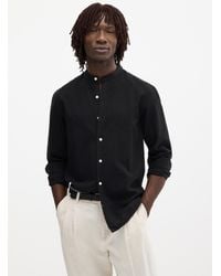 Le 31 - Officer Collar Linen Shirt Slim Fit - Lyst