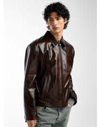 Acne Studios - Classic Zippered Leather Jacket - Lyst