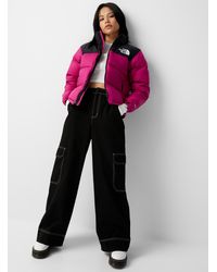 The North Face Synthetic Long Metallic Puffer Coat Lyst