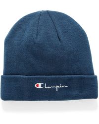 Champion Embroidered Logo Beanie - Blue