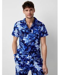 Polo Ralph Lauren - Blue Floral Terry Shirt - Lyst