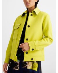 PS by Paul Smith Neon Wool And Cashmere Coat - Yellow