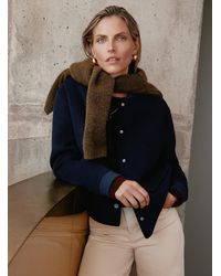 Contemporaine - Felted Reprocessed Wool Bomber Jacket - Lyst