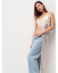 Twik - Slit Sequined Mesh Long Cami - Lyst