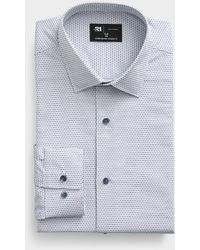 Le 31 - Optical Check Jacquard Shirt Comfort Fit - Lyst