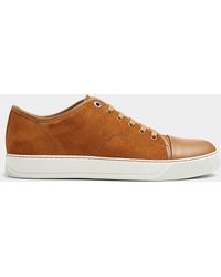 Lanvin - Brown Dbb1 Suede And Leather Sneakers Men - Lyst
