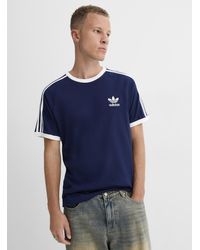 adidas - 3-stripe Ringer T-shirt (men, Blue, Large) - Lyst